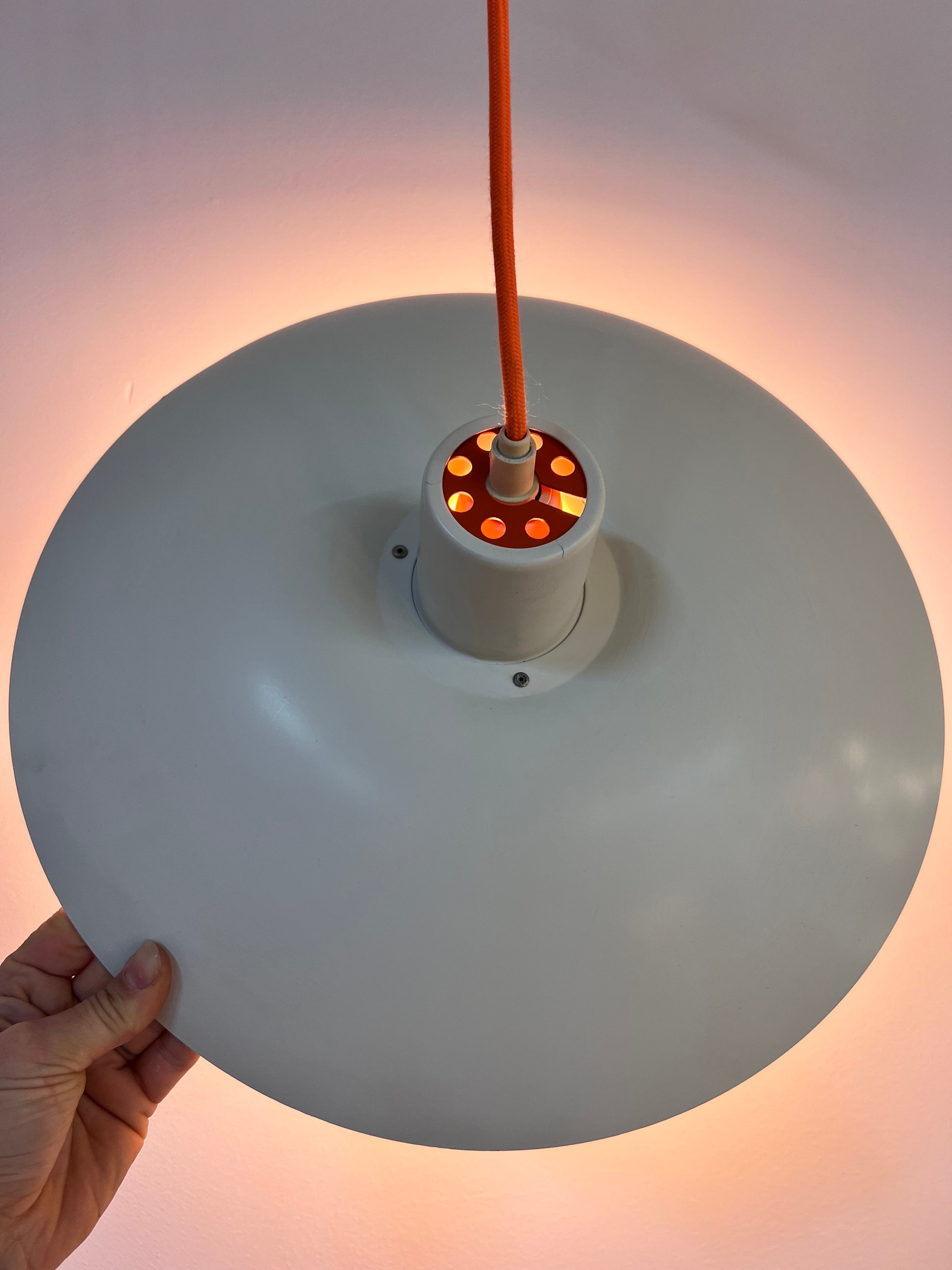 Lamellenlampe PH4 weiß von Poul Henningsen für Louis Poulsen