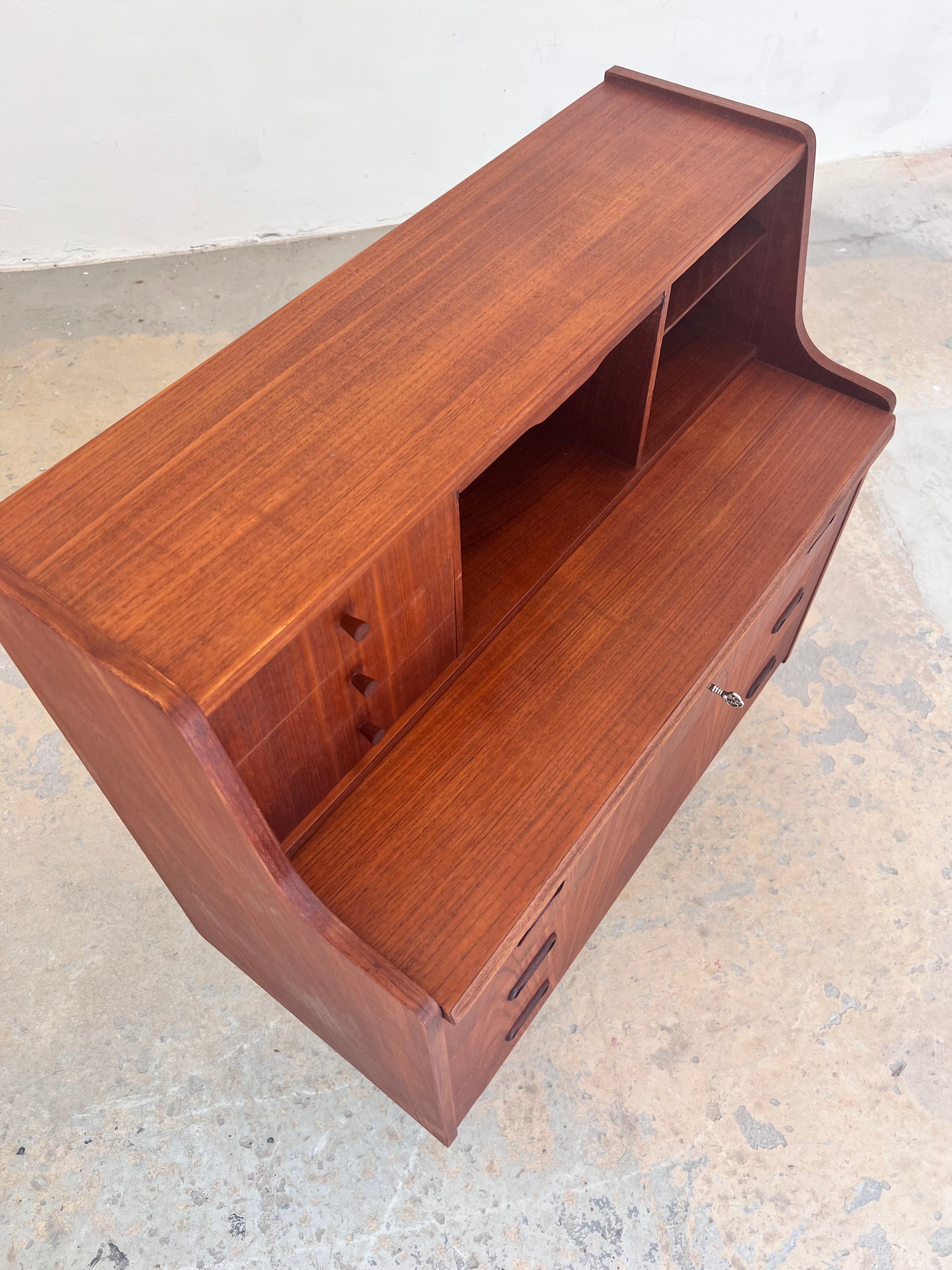 Sekretär Teak mit Spiegel aus Dänemark