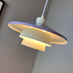 Lamellenlampe neu lackiert weiß lila
