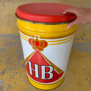 HB Sitztonne mit rotem Sitzpolster
