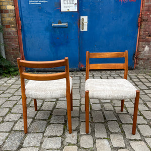 Polsterstuhl hellgrau Teak von J.L. Møller