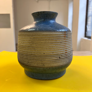 Vase blau braun Kunstkeramik von Karl Jüttner DDR
