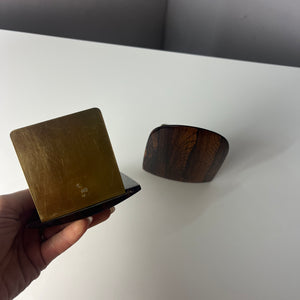 Set: 2x abgerundete Buchstütze Palisander