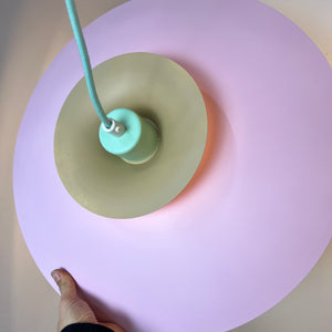 Lamellenlampe neu lackiert rosa mint