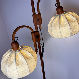 Stehlampe Teak und Seide von DOMUS