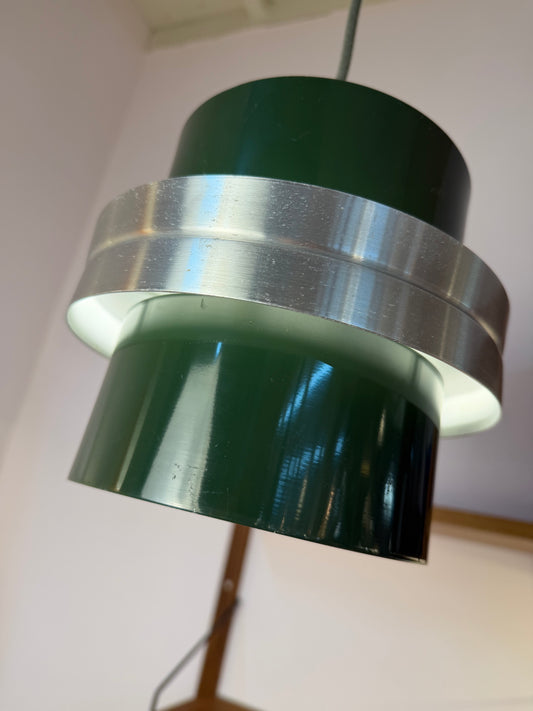 Hängelampe grün silber aus Dänemark