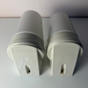 Set: 2x Wandlampe Modell 6070 weiß Sigvard Bernadotte für Ifö