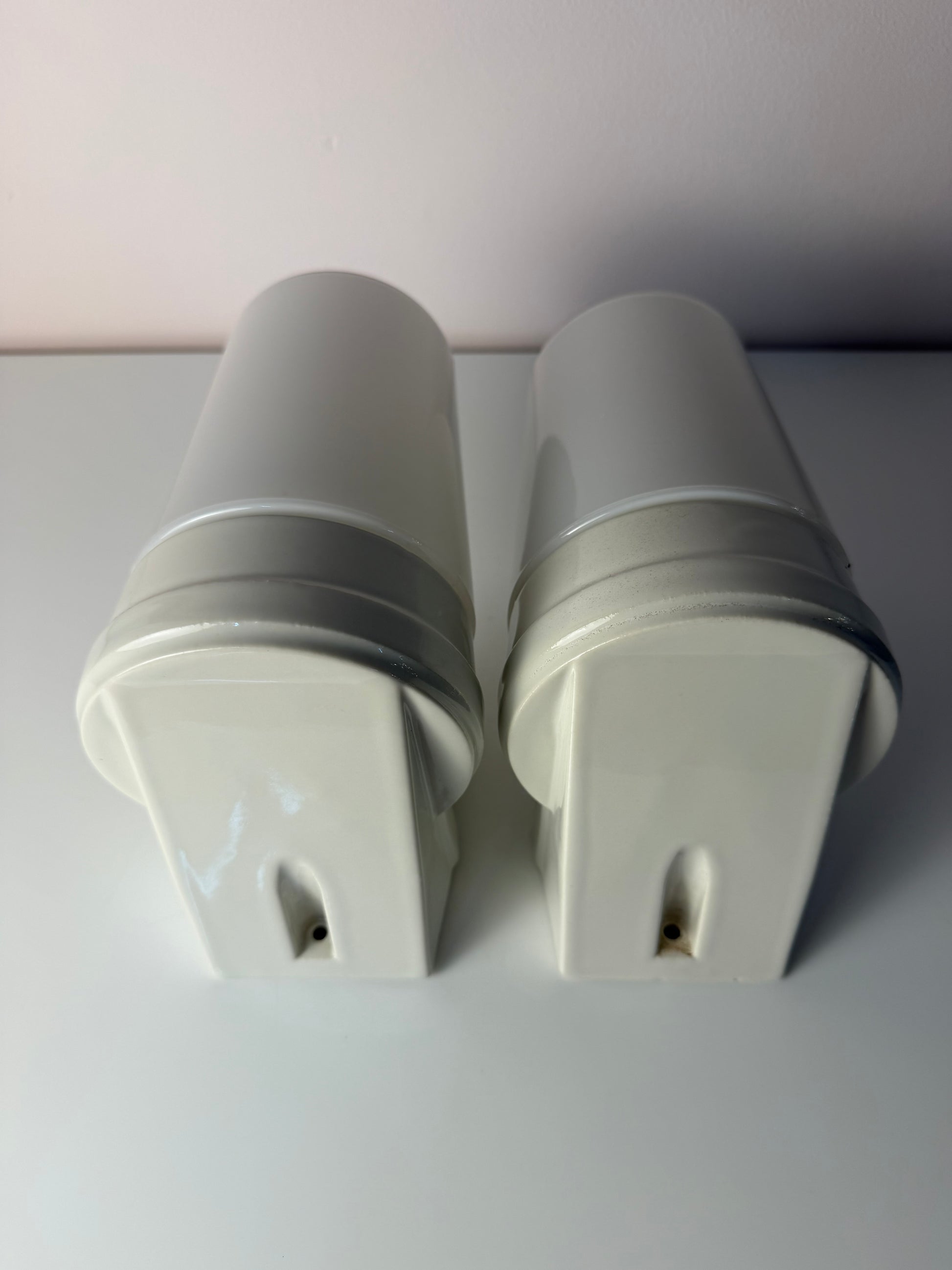 Set: 2x Wandlampe Modell 6070 weiß Sigvard Bernadotte für Ifö