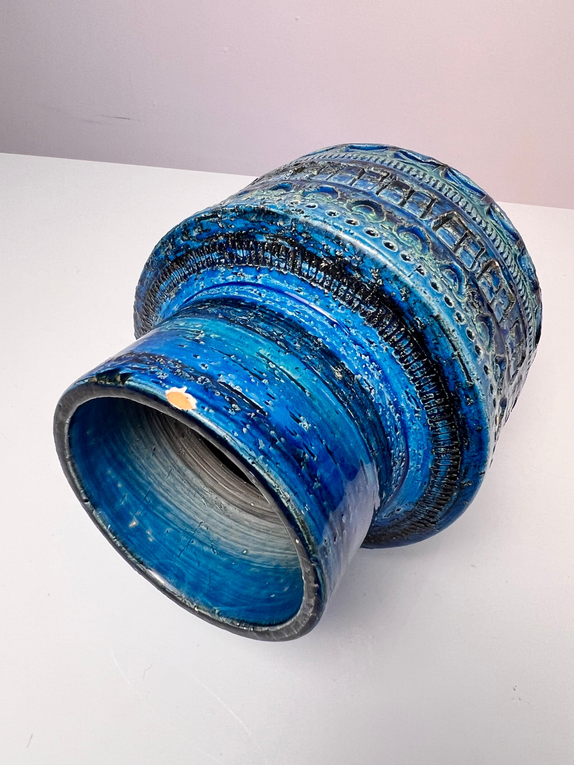 Vase Serie Rimini Blu von Aldo Londi für Bitossi