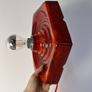 Wandlampe rot Keramik von Hustadt Leuchten