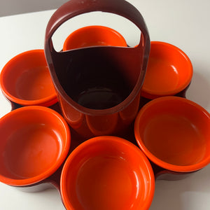 Snack Tablett Menage Aperitivo rot orange von EMSA