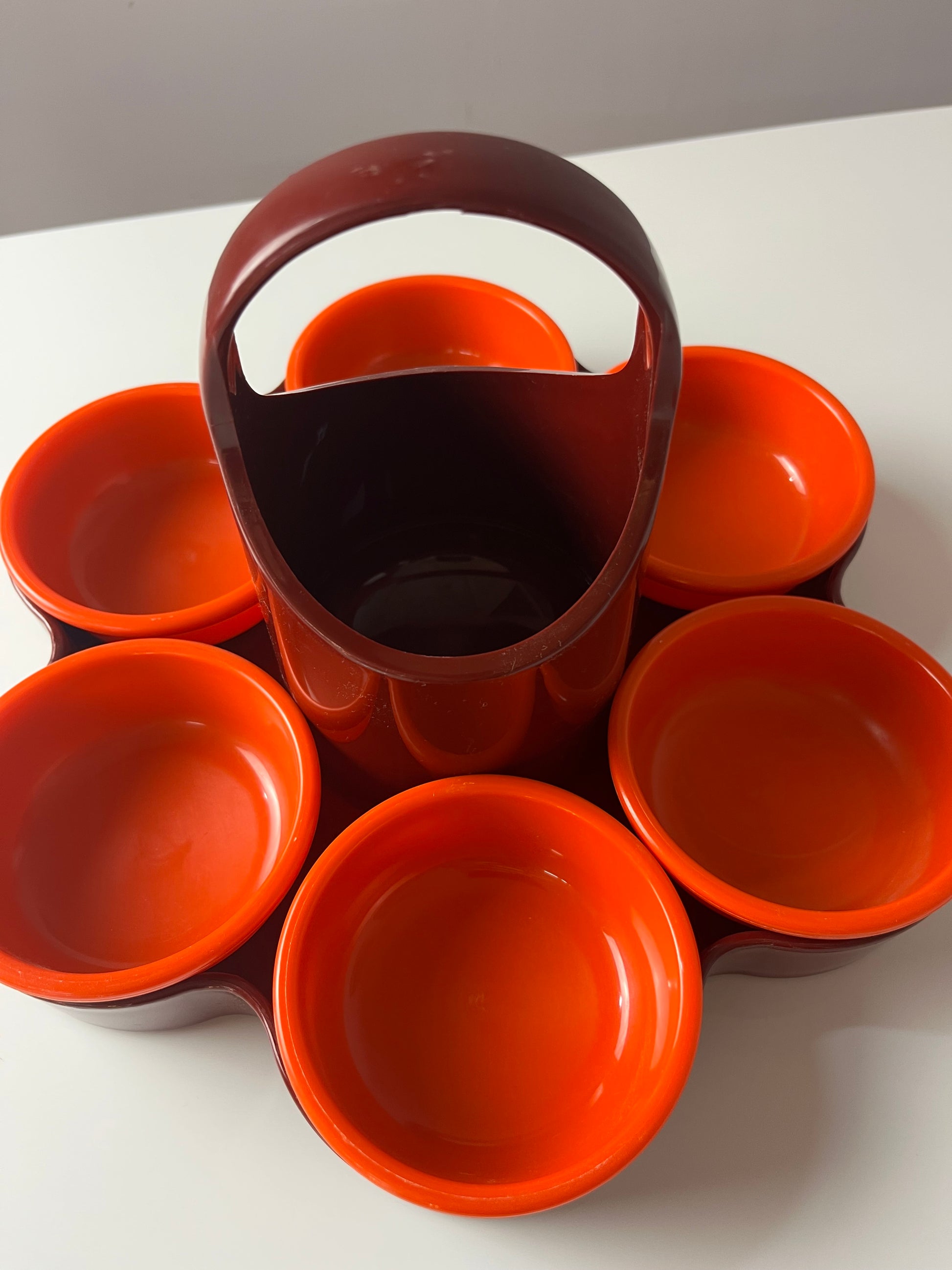 Snack Tablett Menage Aperitivo rot orange von EMSA