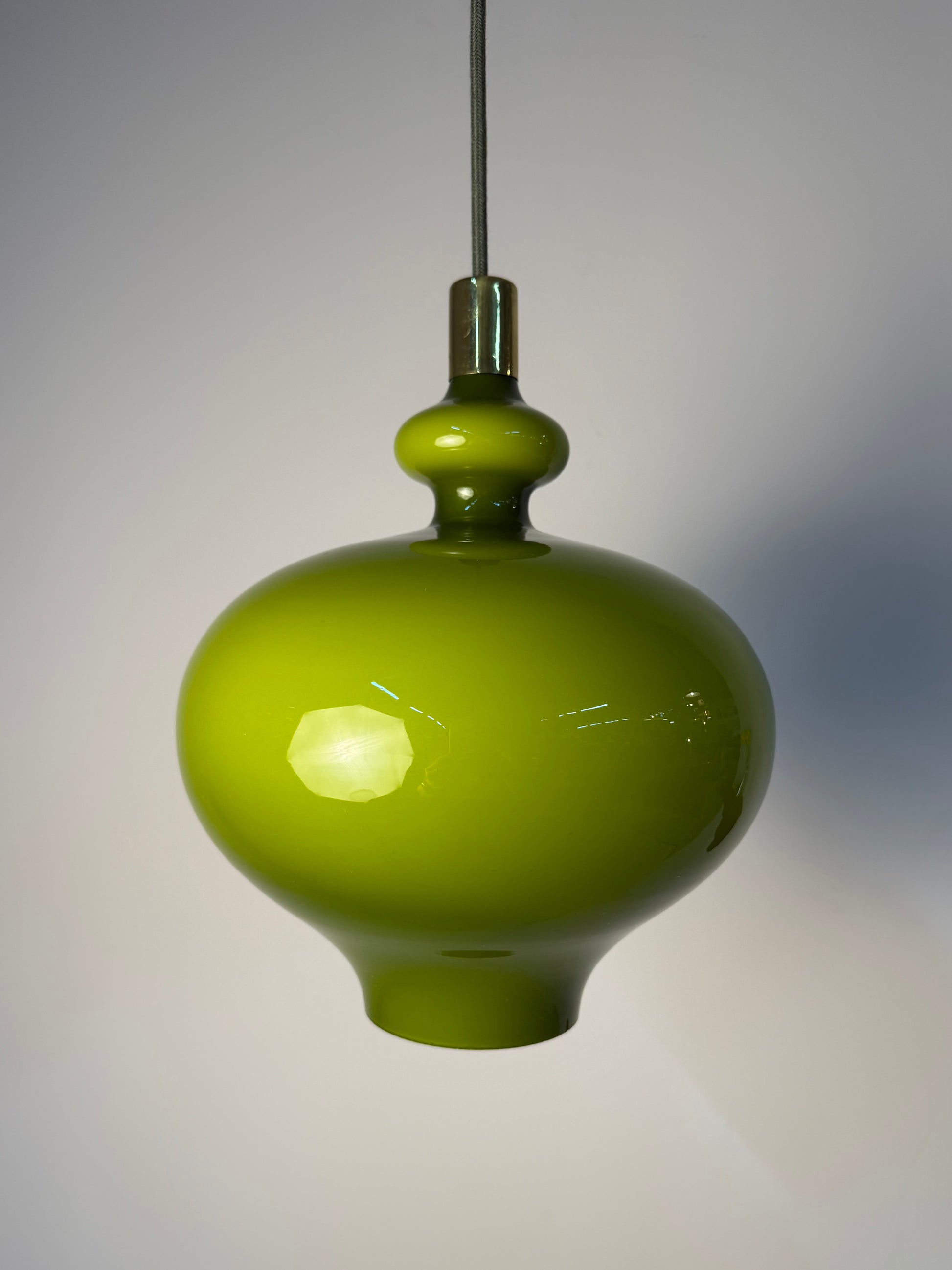 Hängelampe grün Glas von Hans-Agne Jakobsson für Staff