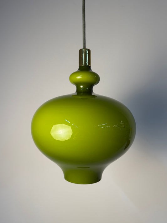 Hängelampe grün Glas von Hans-Agne Jakobsson für Staff