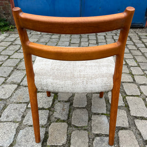 Polsterstuhl hellgrau Teak von J.L. Møller