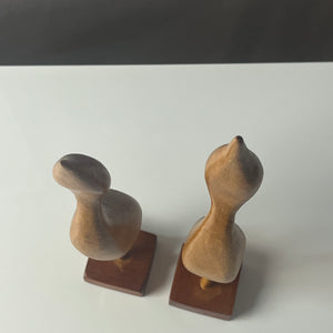 Set: 2 Kraniche Holz