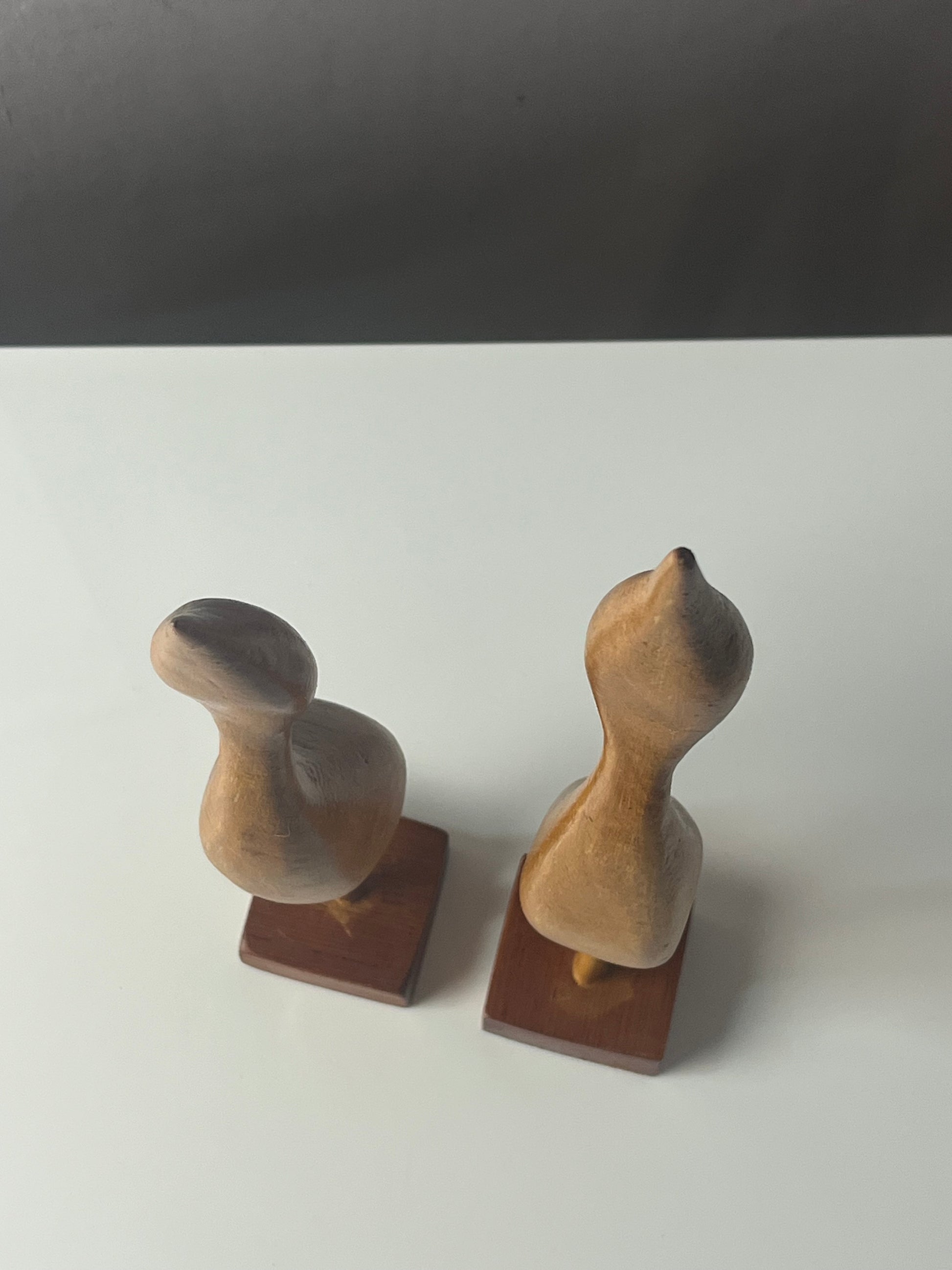 Set: 2 Kraniche Holz