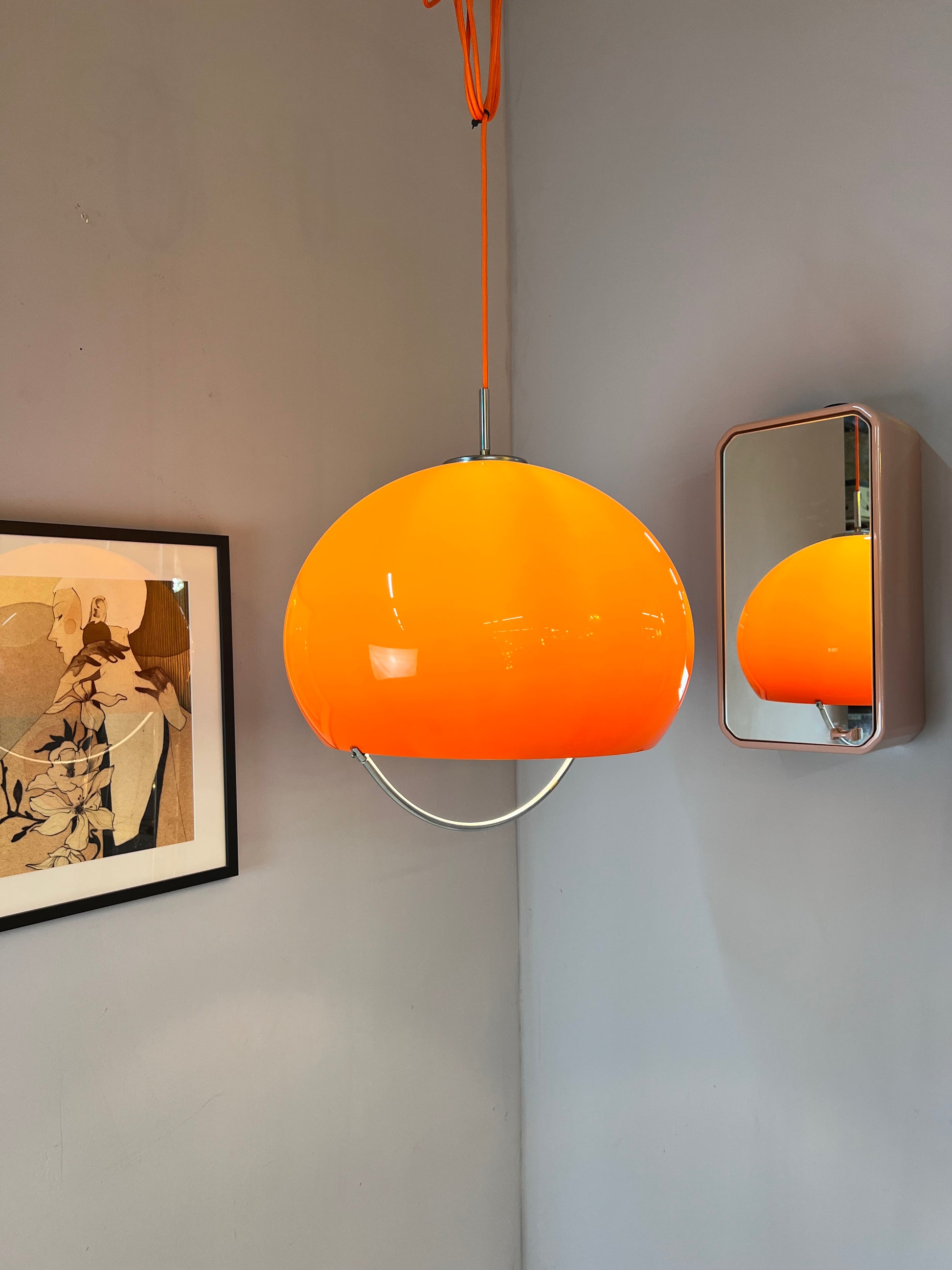 Hängelampe orange Kunststoff von Guzzini