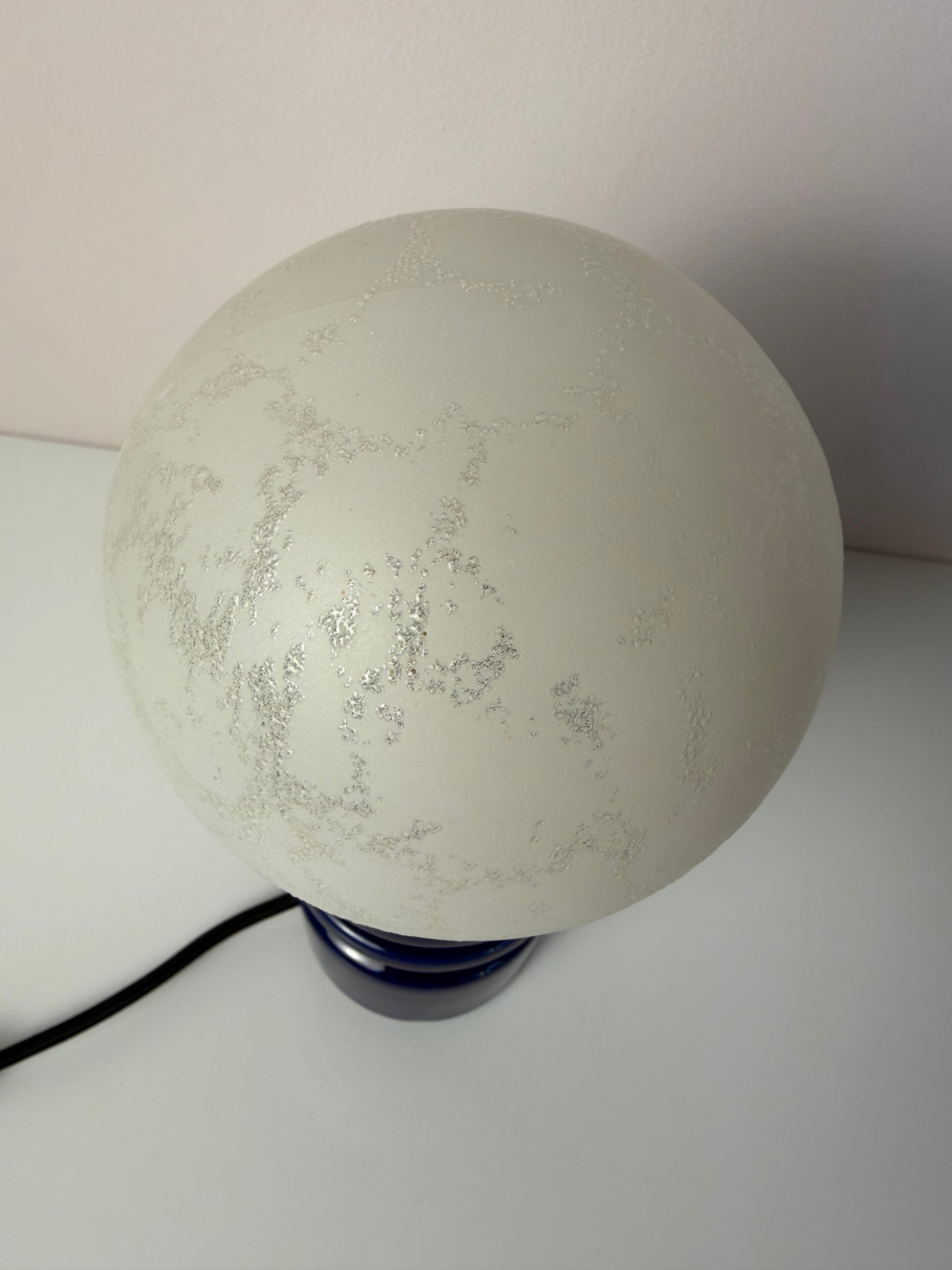 Tischlampe blau Keramik Glas von Cari Zalloni für Dümler & Breiden
