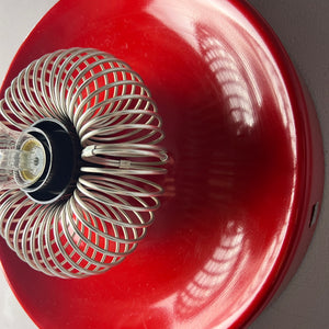 Decken-oder Wandlampe rot mit Sprirale von Elektromfem ISZ