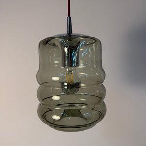 Hängelampe Rauchglas Chrom von Peill & Putzler