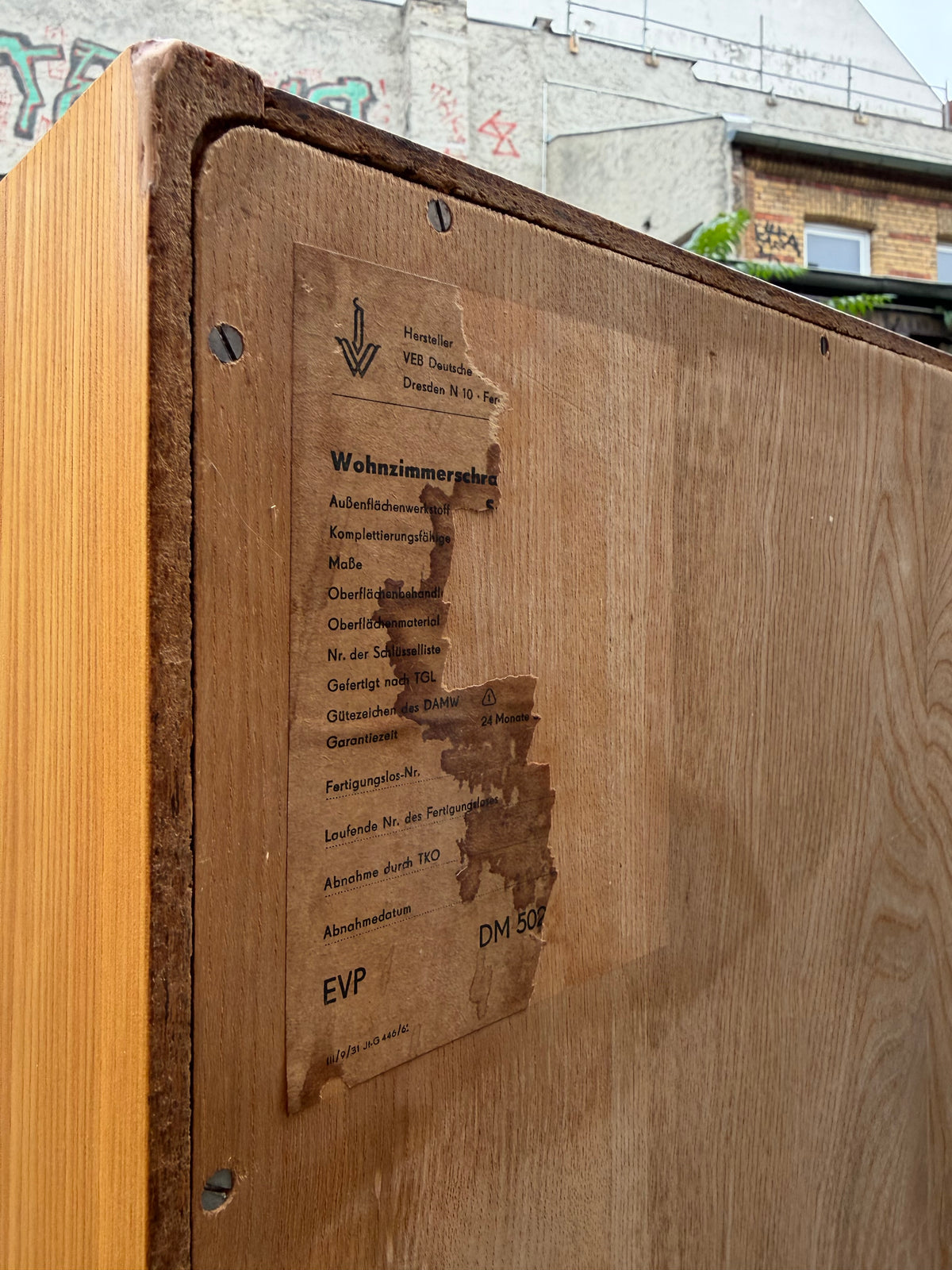 Highboard Typ 602/G Esche von Franz Ehrlich für Hellerau