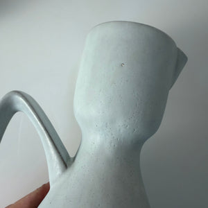 Set: Vase und Karaffe mintgrün weiß Keramik aus Westdeutschland