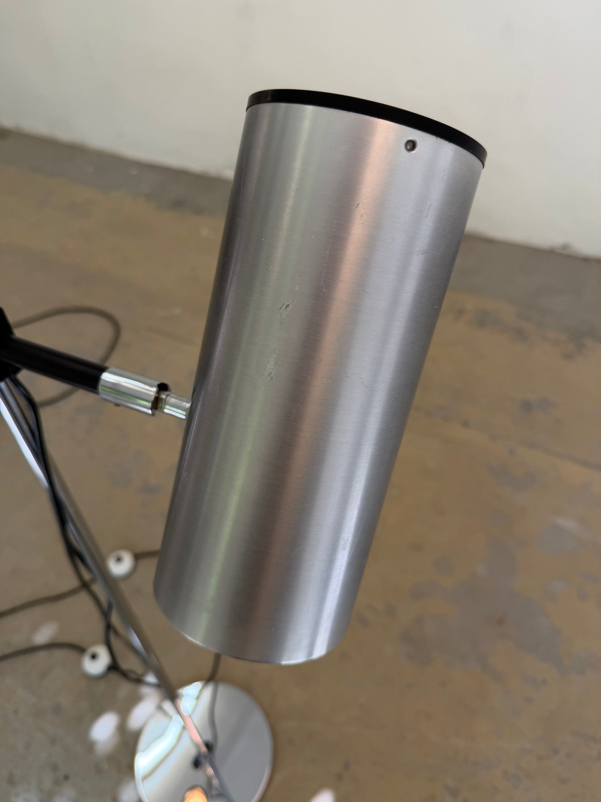 Stehlampe silber von Arnold Berges für Staff
