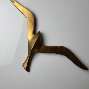 Wanddeko Schwalbe Messing