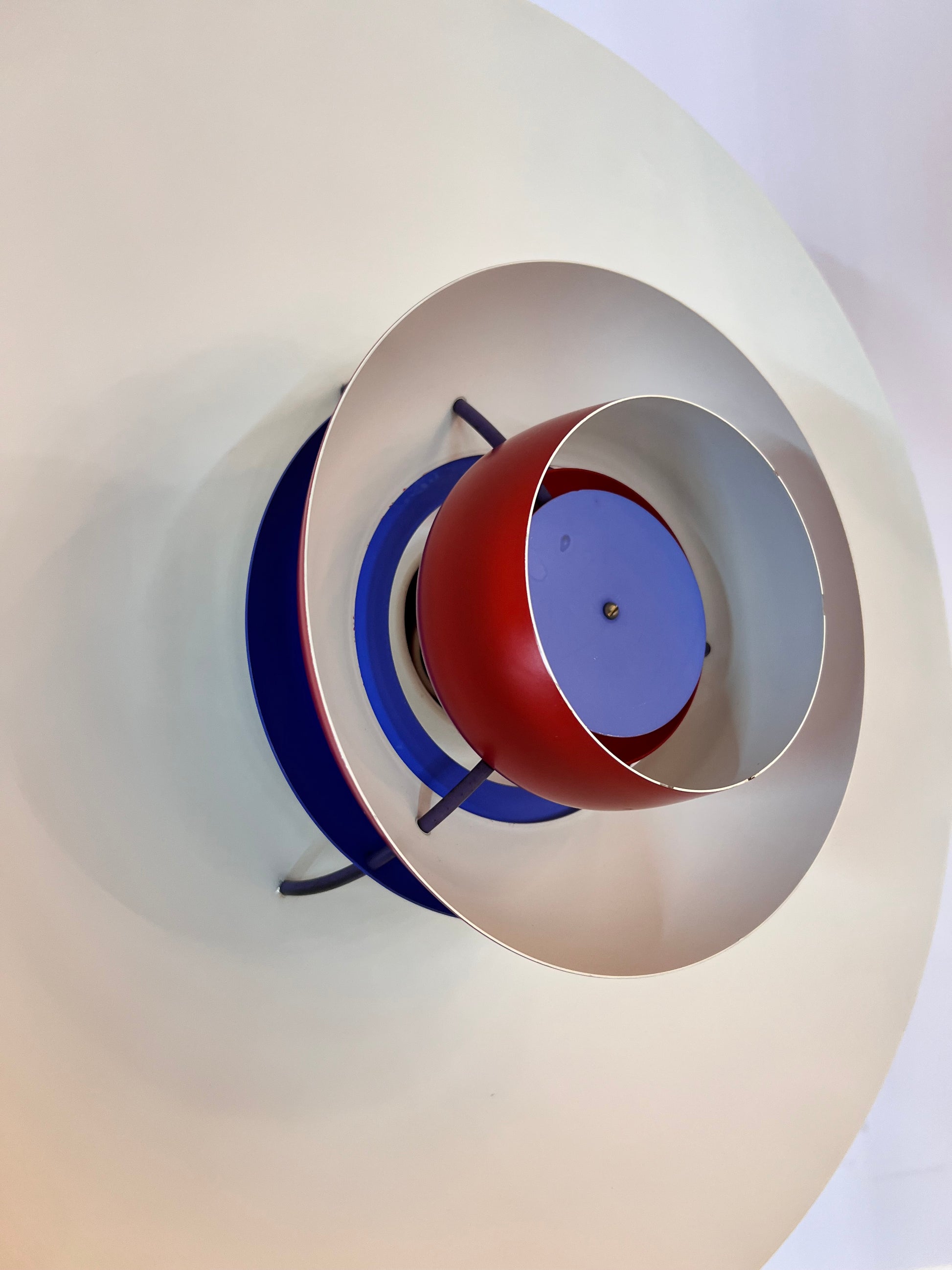 Lamellenlampe PH5 rot von Poul Henningsen für Louis Poulsen