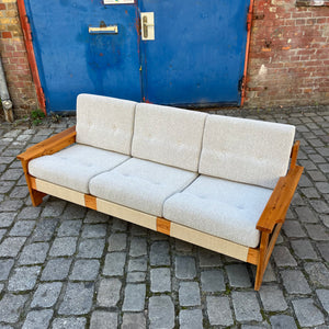 3-Sitzer Sofa beige grau Safari Style