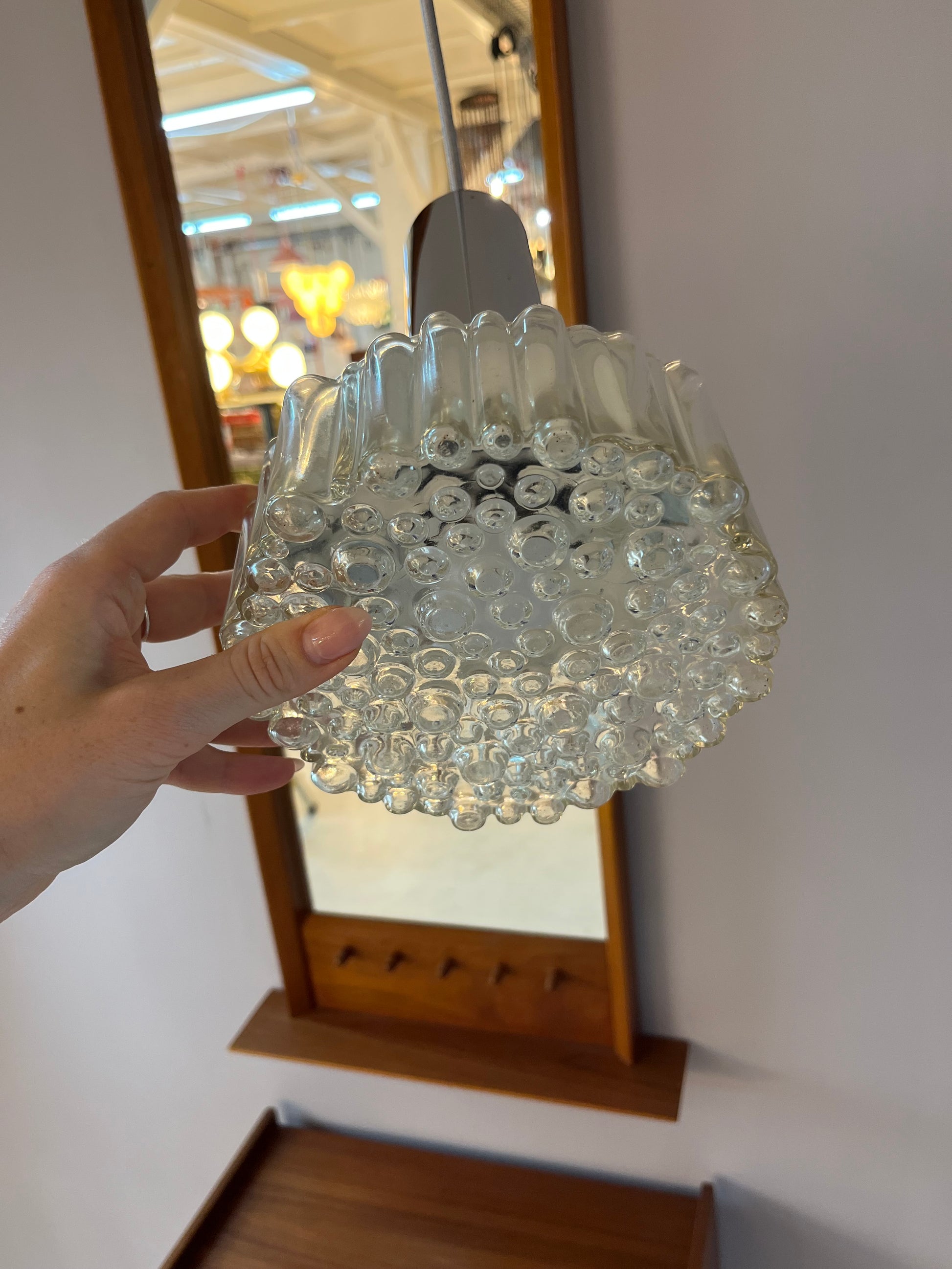 Pendelleuchte Modell P105 Glas Chrom von STAFF