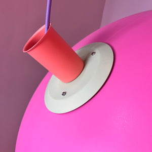 Lamellenlampe pink neu lackiert aus Dänemark