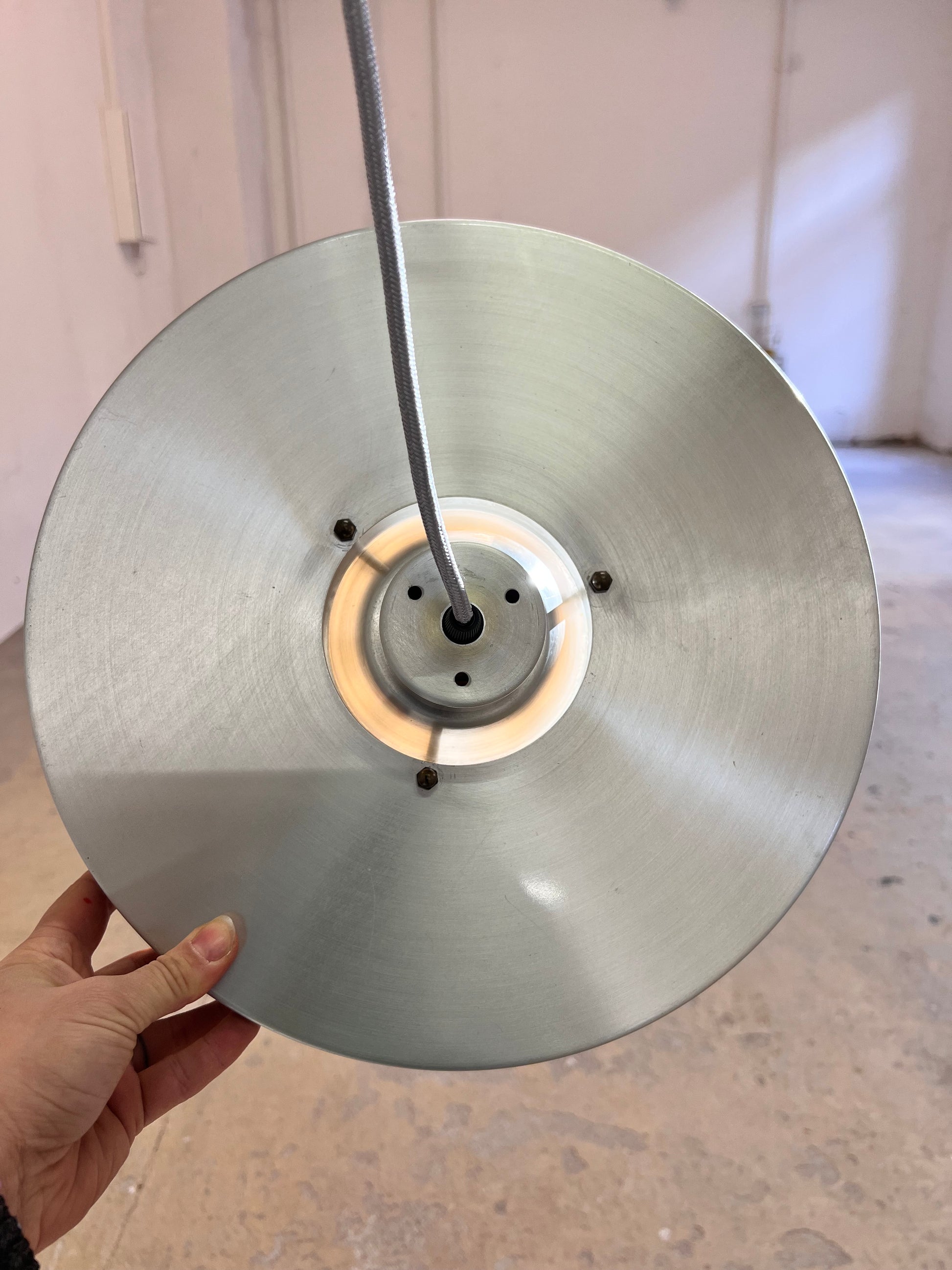 Hängelampe silber anthrazit aus Dänemark