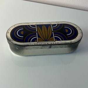 Tabak-Dose Edition 1997 schwarz blau Metall
