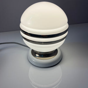 Kugel-Tischlampe weiß Chrom