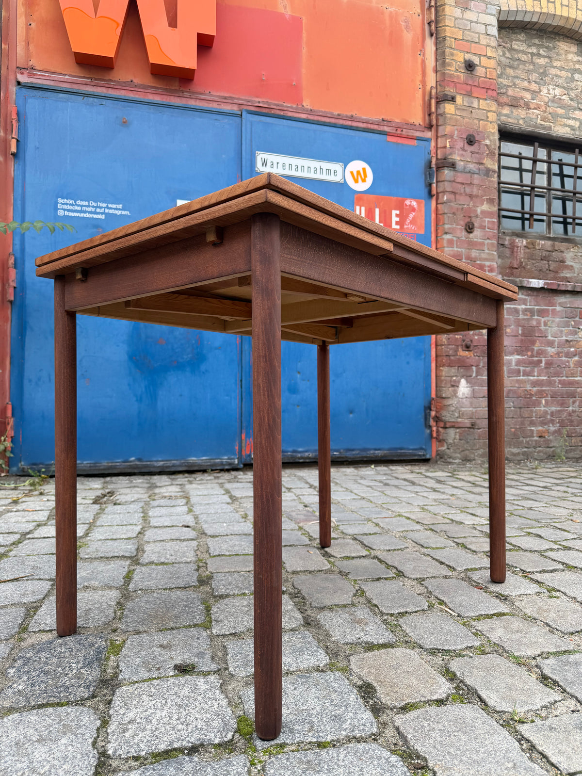 Kleiner, ausziehbarer Esstisch Teak aus Dänemark