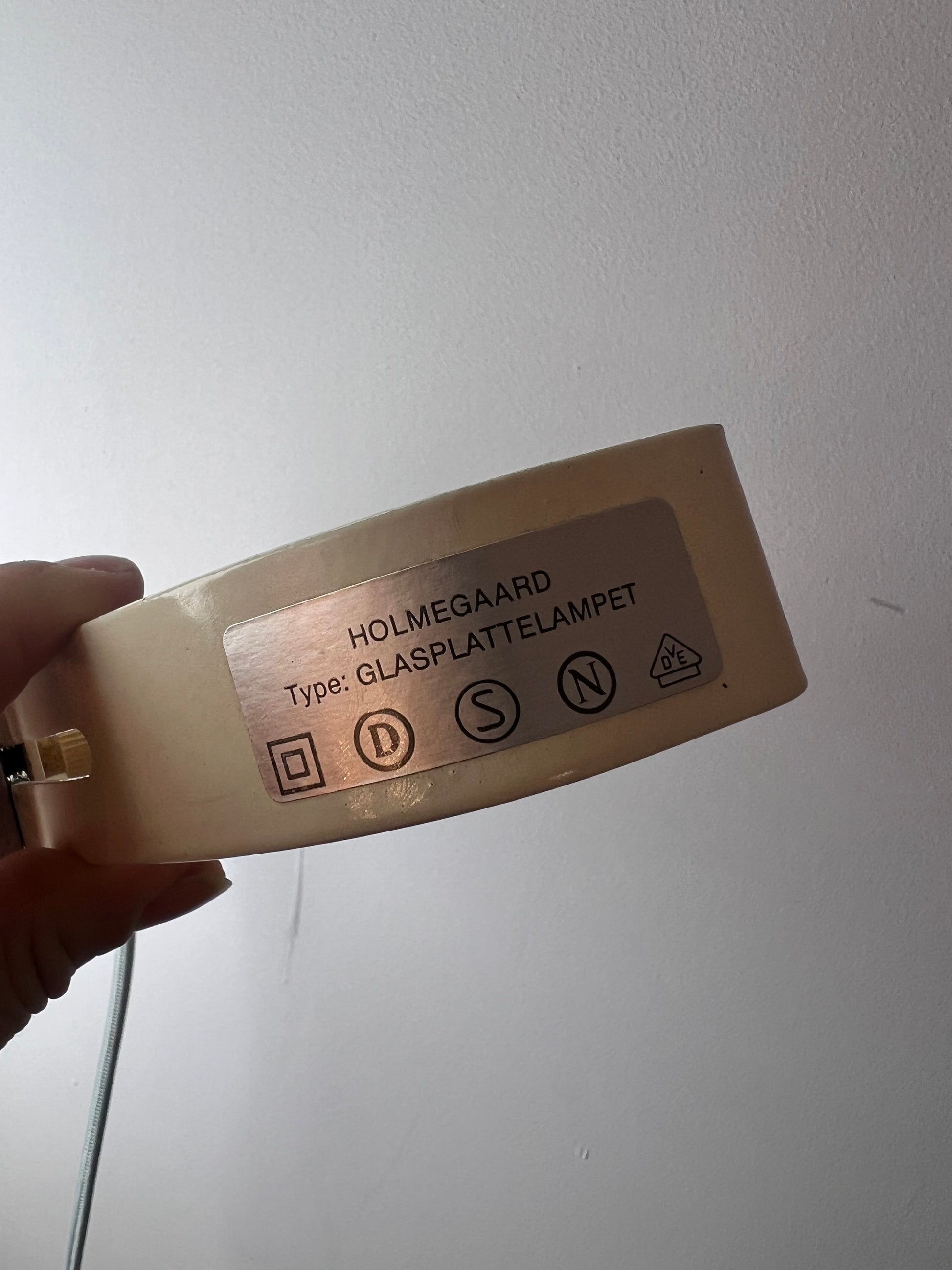 Wandlampe weiß Glas von Per Lütken für Holmegaard