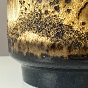 Blumentopf Fat Lava braun
