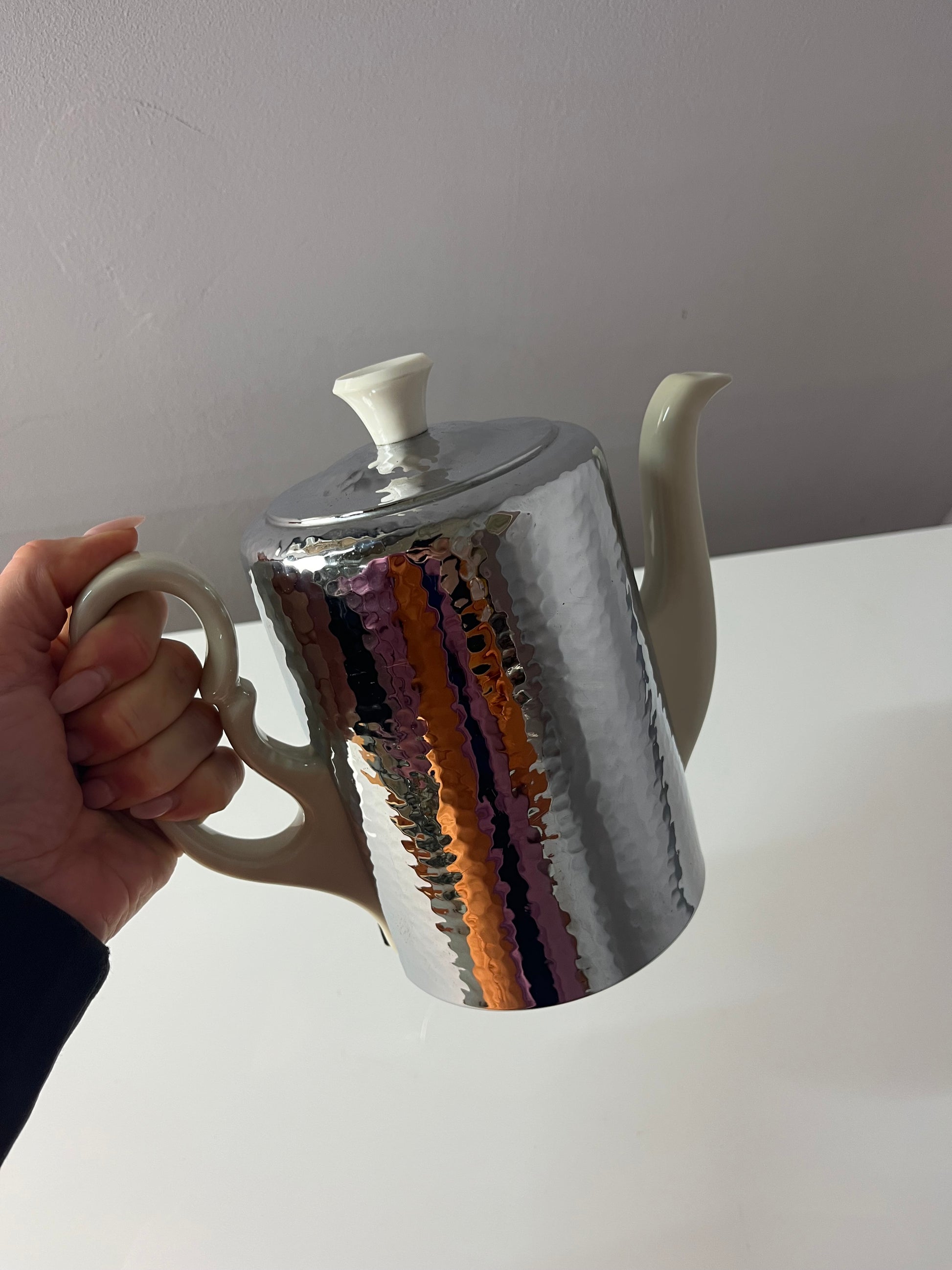 Kaffeekanne mit Warmhalter von J. Kronester Bavaria