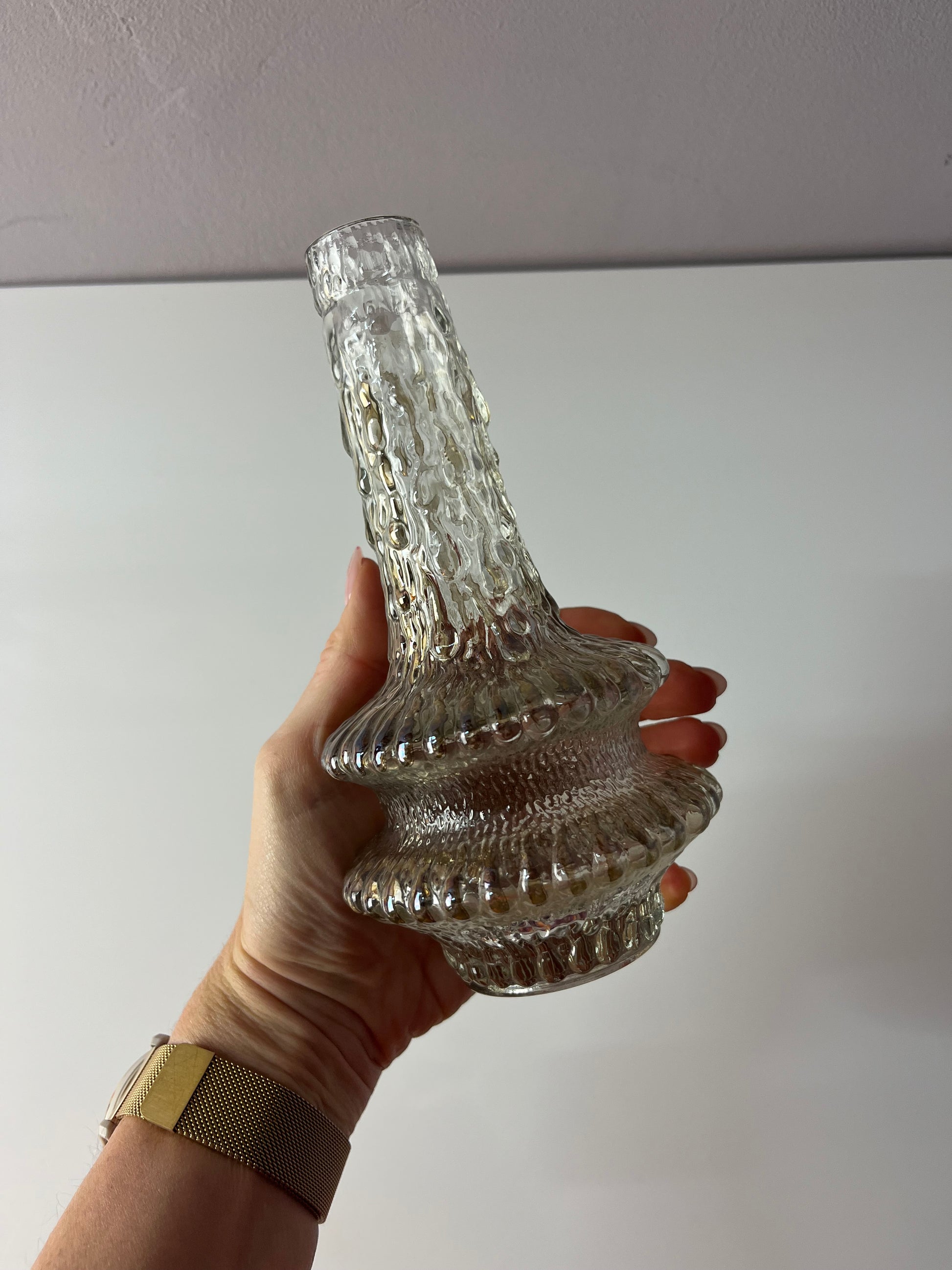 Vase Eisglas von Timo Sarpaneva für Iittala