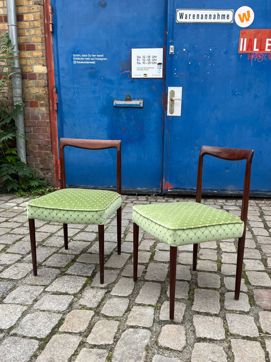 Set: 2x Stuhl grün Palisander