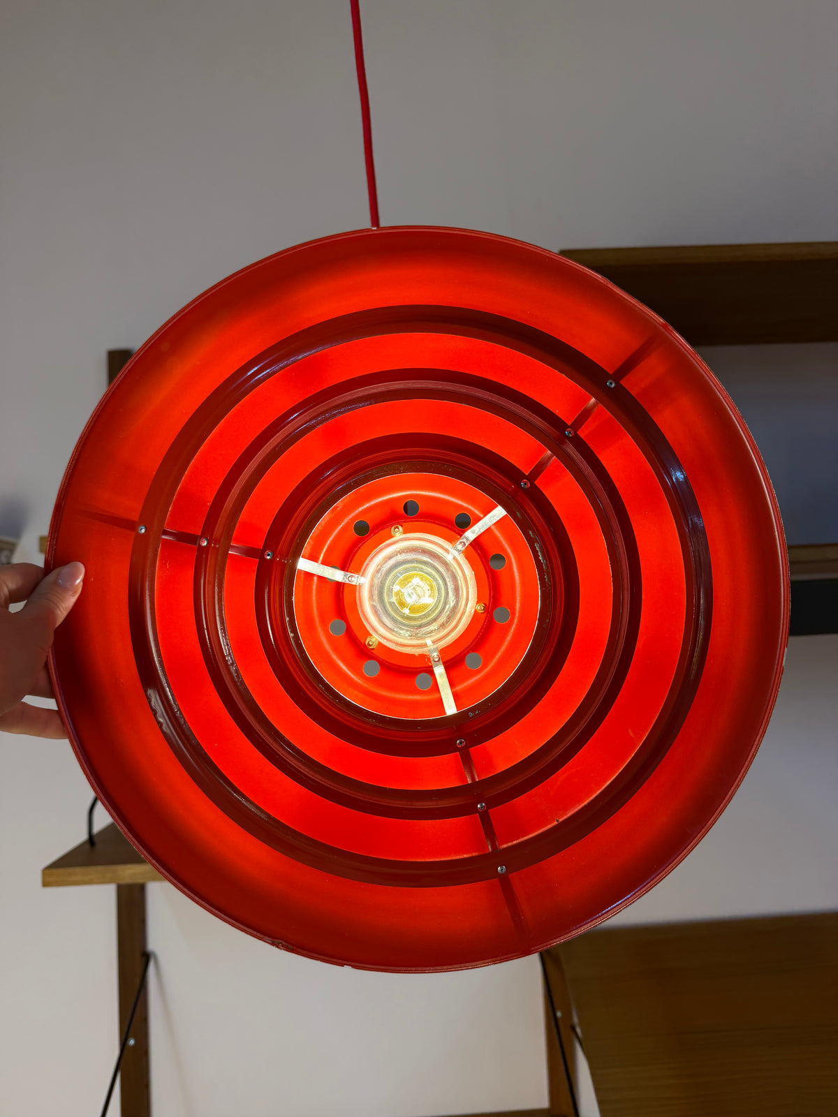 Lamellenlampe rot aus Dänemark