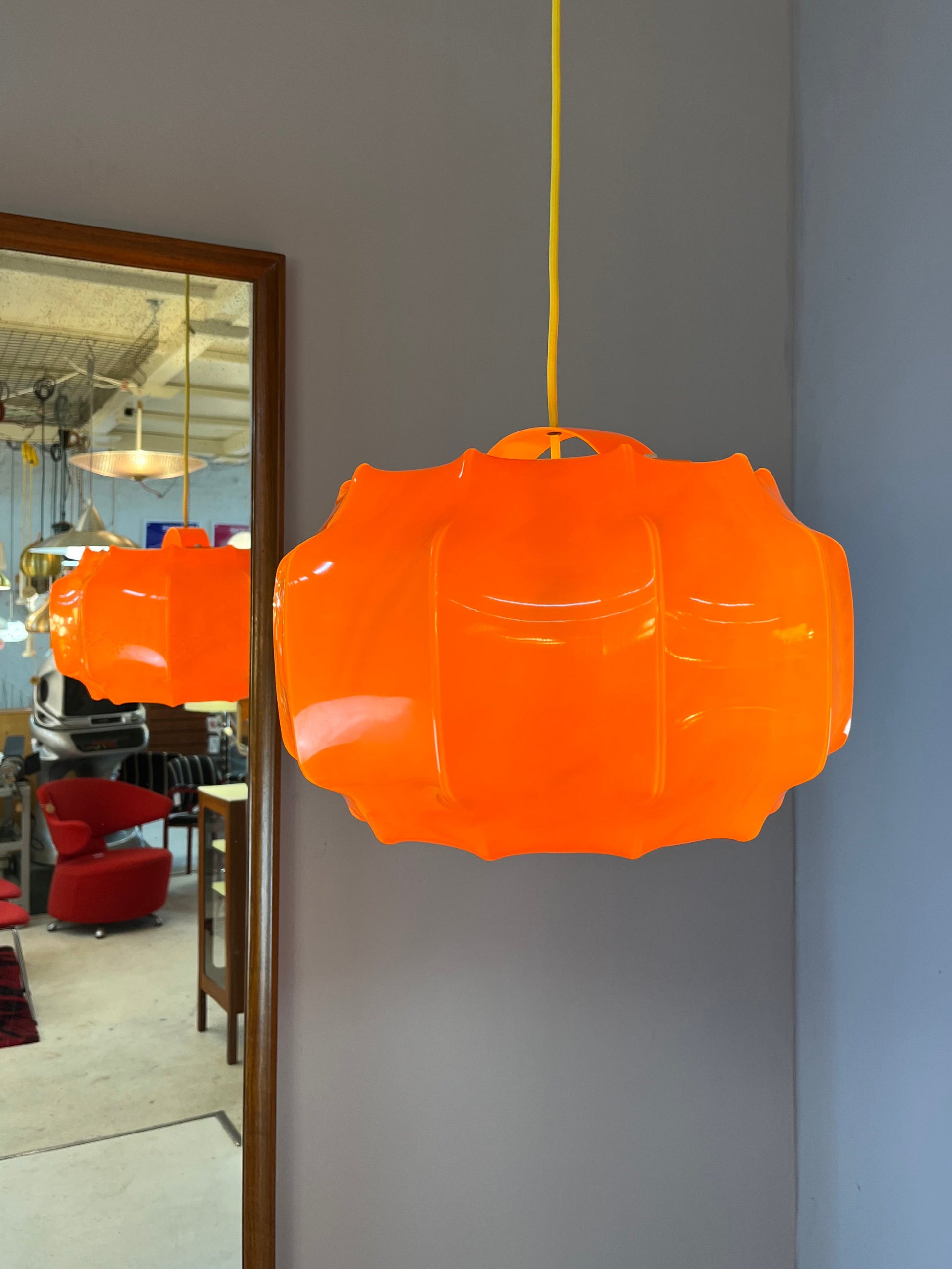 Hängelampe orange Kunststoff von Ilka Plast