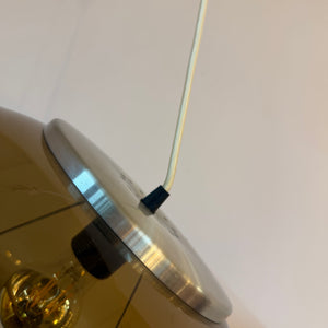 Hängelampe braun transparent Kunststoff