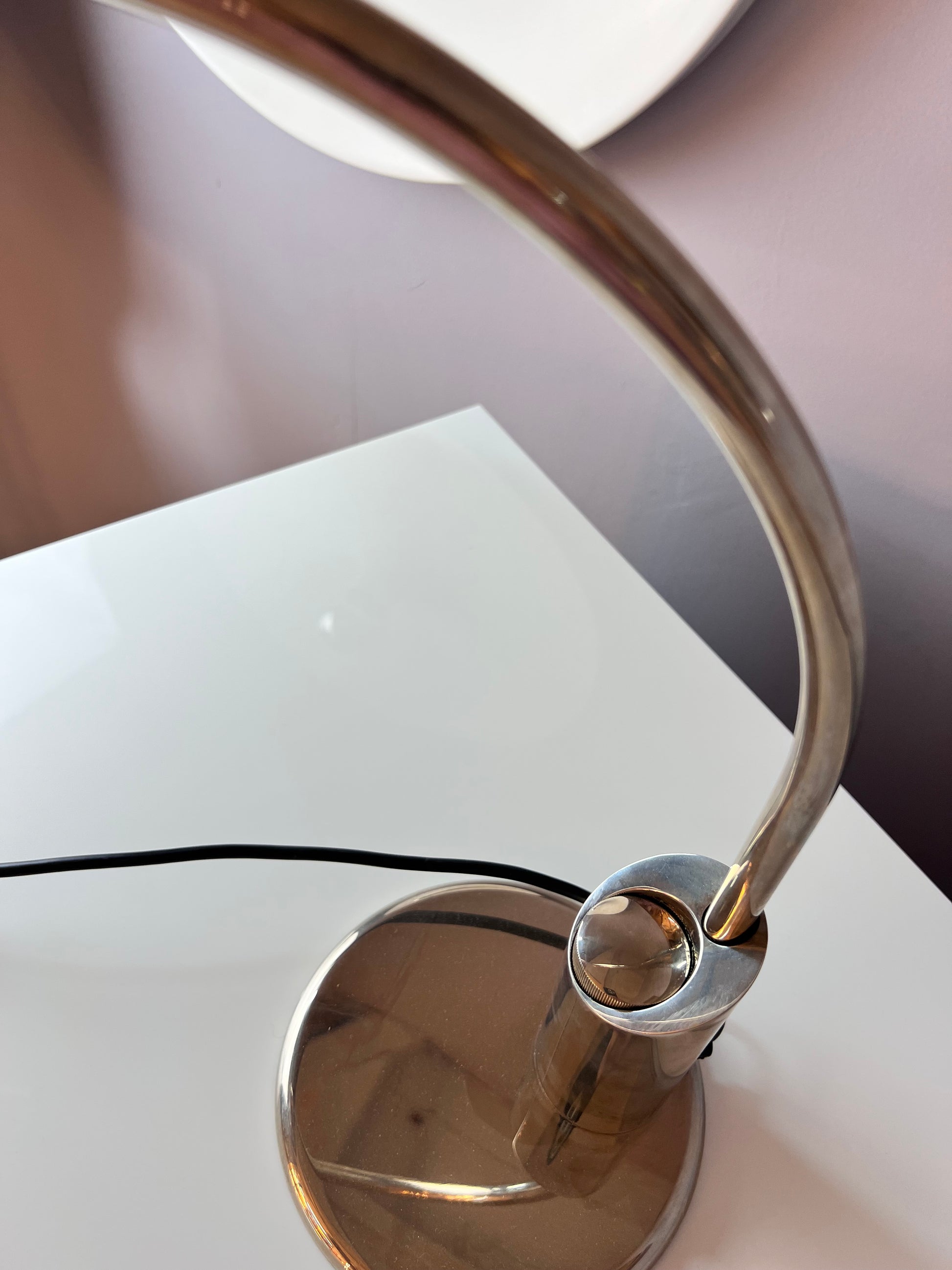 Schreibtischlampe BEA DS silber vernickelt von Florian Schulz Design