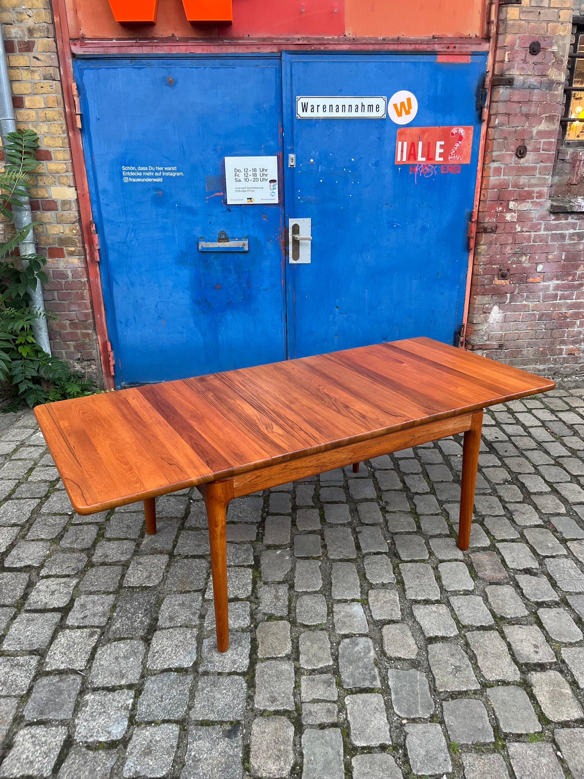 Esstisch Teak ausziehbar von Glostrup Vollholz