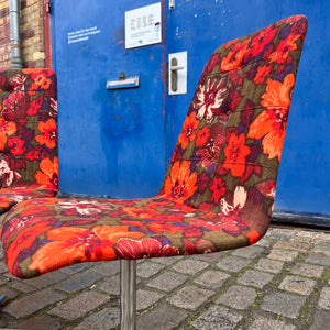 Set: 4x Drehstuhl rot floral von EKA Wohnmöbel