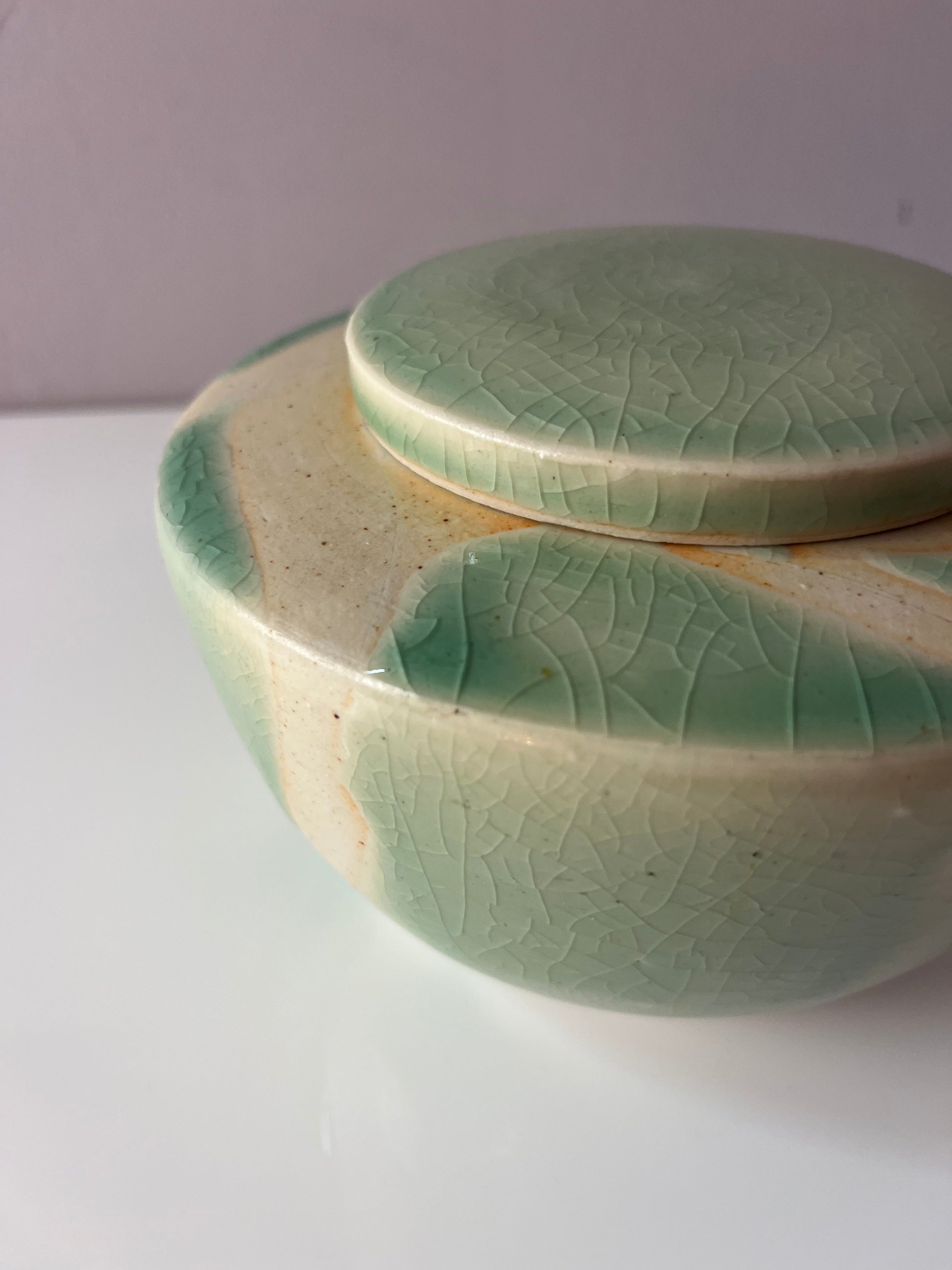 Bonboniere creme mint Keramik