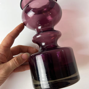 Antik Vase Pompadour weinrot von Nanny Still für Riihimäen Lasi